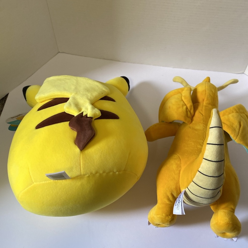 NWT Squishmallow Pokémon Pikachu and used Dragonite Plush - Picture 4 of 4
